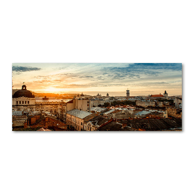 Pintura en acrílico horizontal Amanecer en Lviv