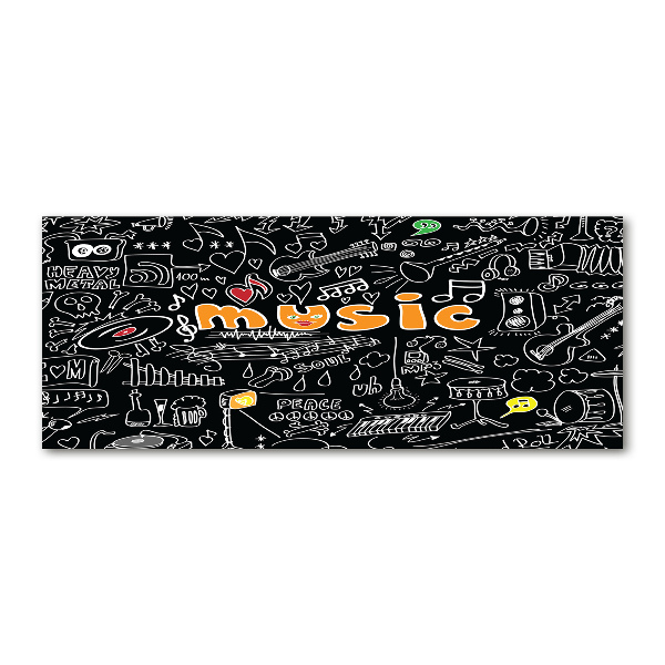 Cuadro acrílico horizontal Símbolos musicales
