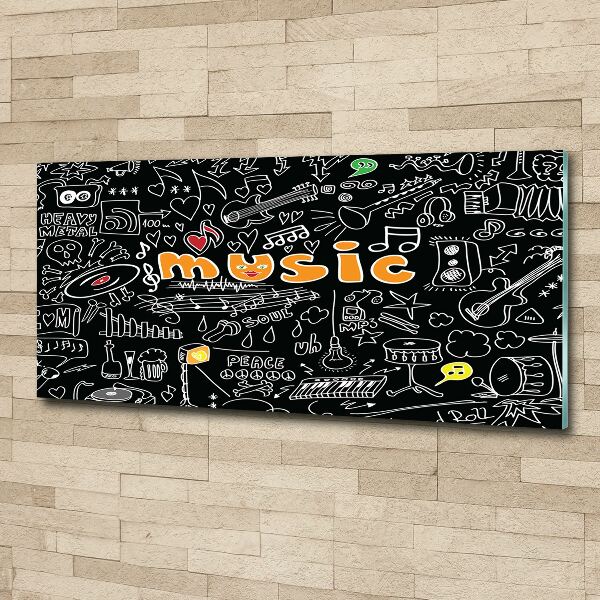 Cuadro acrílico horizontal Símbolos musicales