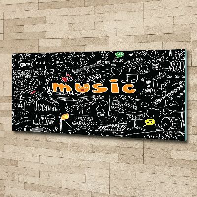 Cuadro acrílico horizontal Símbolos musicales