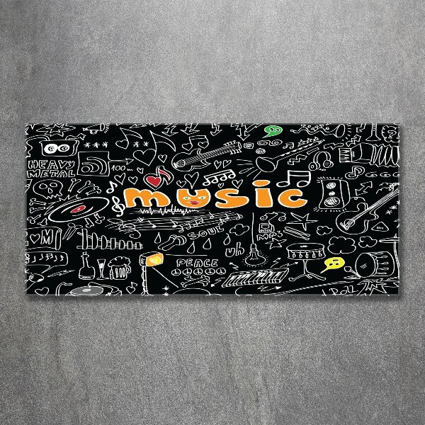 Cuadro acrílico horizontal Símbolos musicales