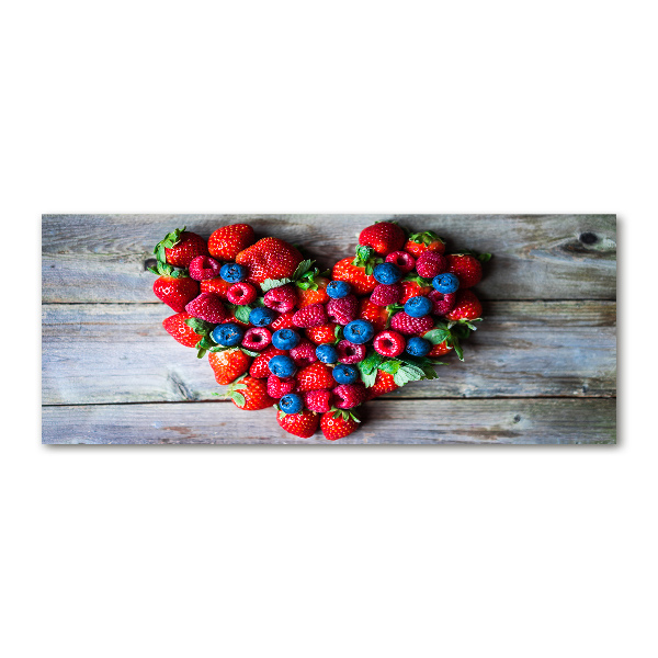 Cuadro metacrilato horizontal Corazón de fruta