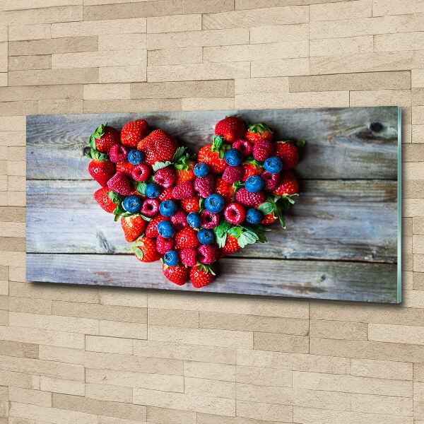 Cuadro metacrilato horizontal Corazón de fruta