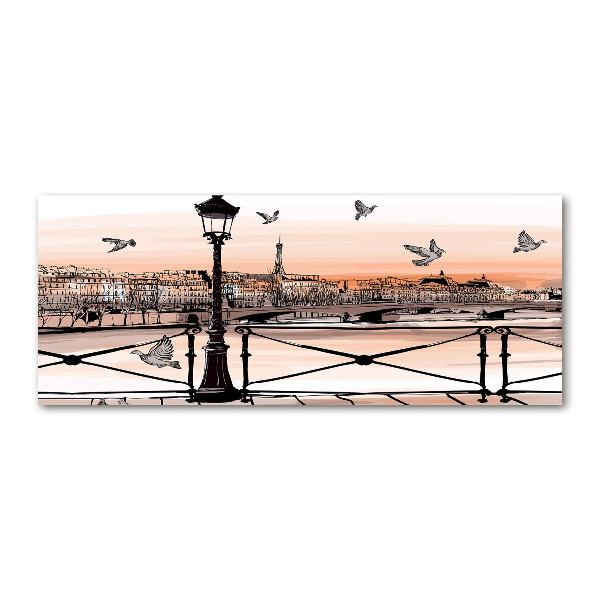 Cuadro acrílico horizontal Crepúsculo en París
