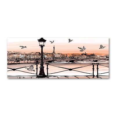 Cuadro acrílico horizontal Crepúsculo en París