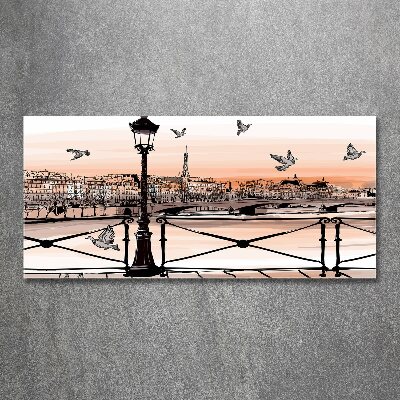 Cuadro acrílico horizontal Crepúsculo en París