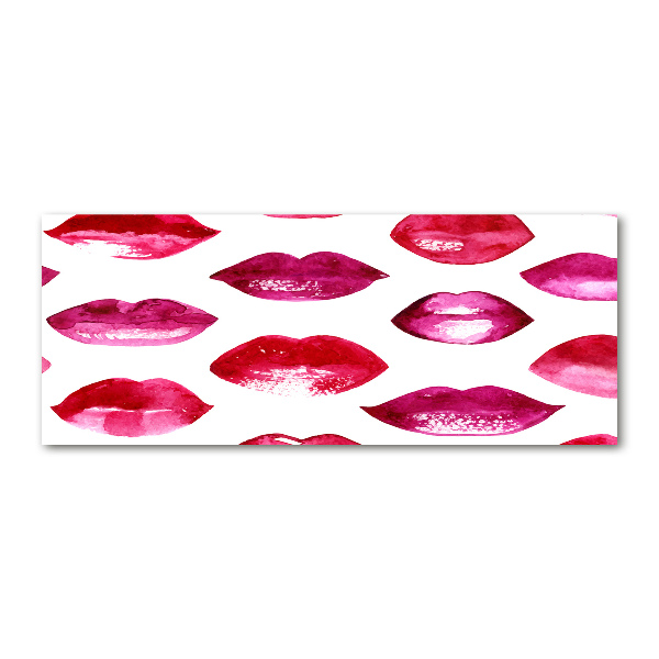 Pintura en acrílico horizontal labios rojos