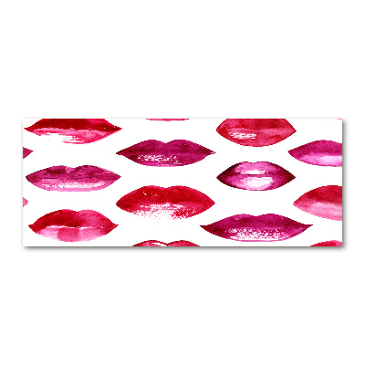 Pintura en acrílico horizontal labios rojos
