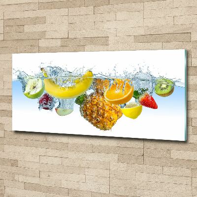 Foto en metacrilato horizontal Frutas bajo el agua