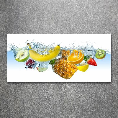 Foto en metacrilato horizontal Frutas bajo el agua