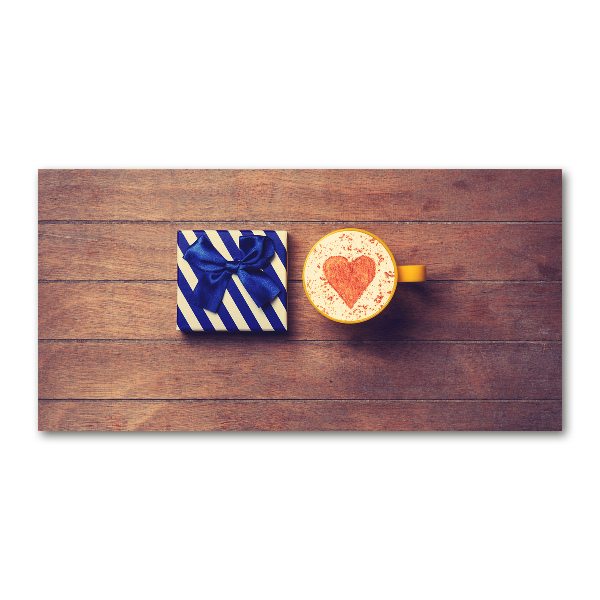 Cuadro acrílico horizontal Café y un regalo