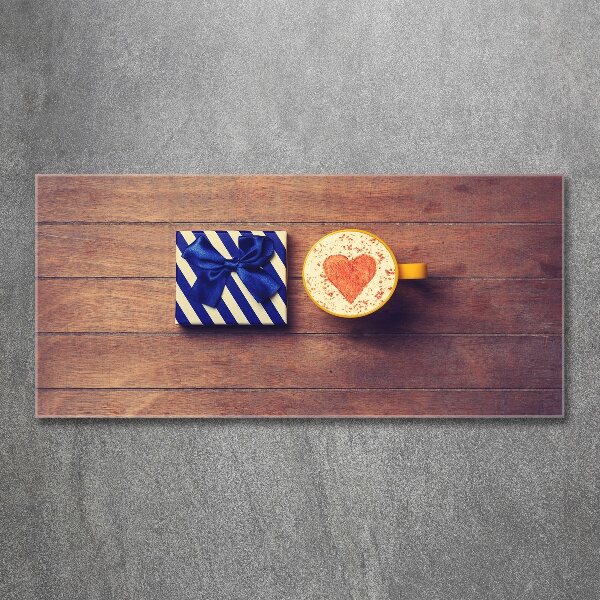 Cuadro acrílico horizontal Café y un regalo