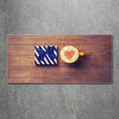 Cuadro acrílico horizontal Café y un regalo