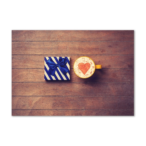 Cuadro acrílico horizontal Café y un regalo