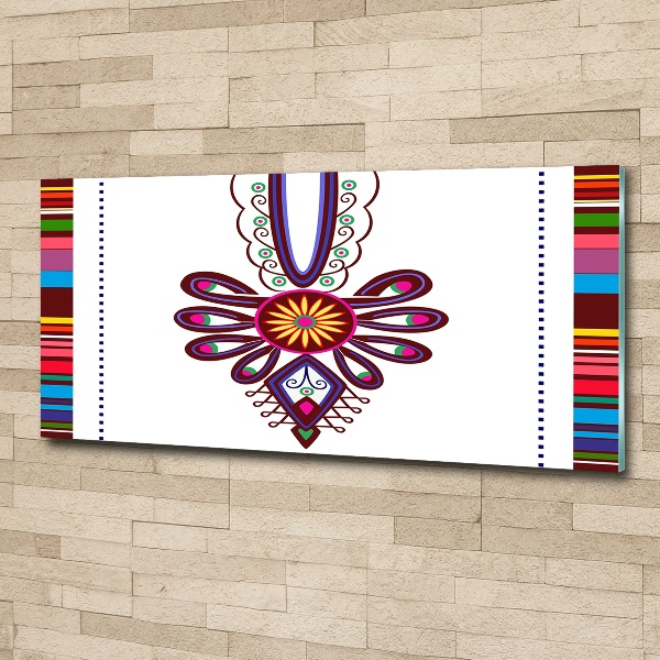 Pintura en acrílico horizontal Patrón popular polaco