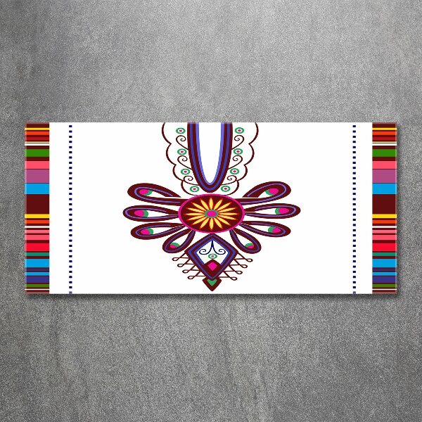 Pintura en acrílico horizontal Patrón popular polaco