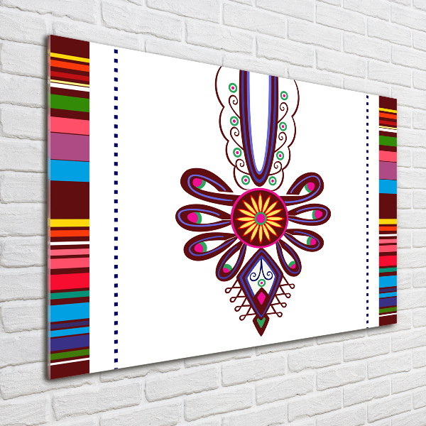 Pintura en acrílico horizontal Patrón popular polaco