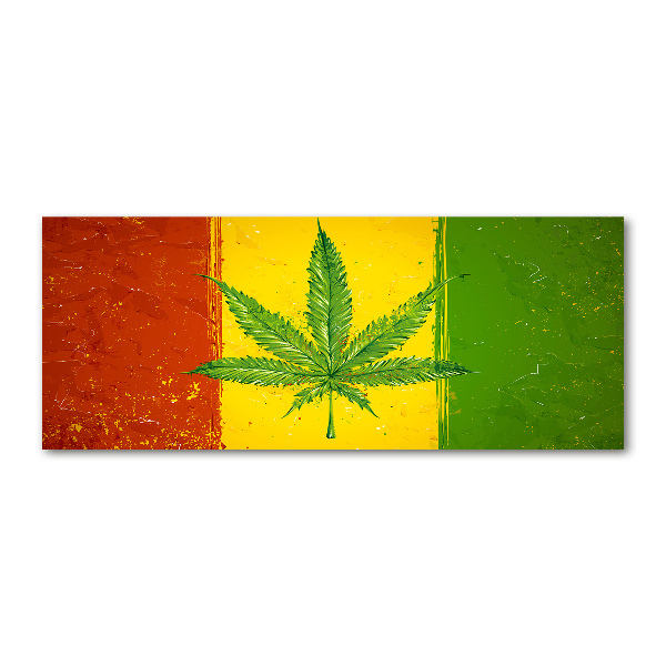 Cuadro acrílico horizontal Bandera rasta