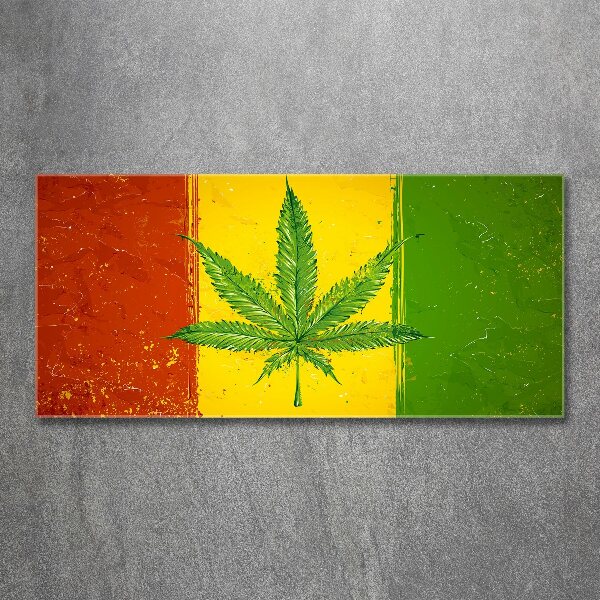 Cuadro acrílico horizontal Bandera rasta