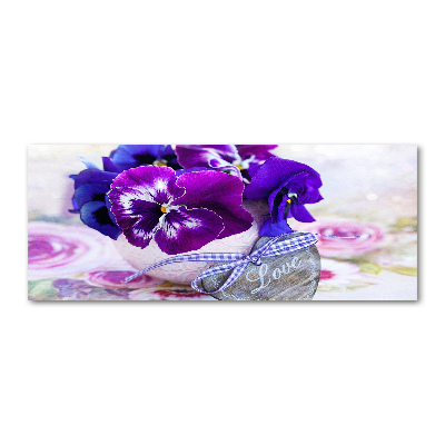 Pintura en acrílico horizontal Pensamientos morados