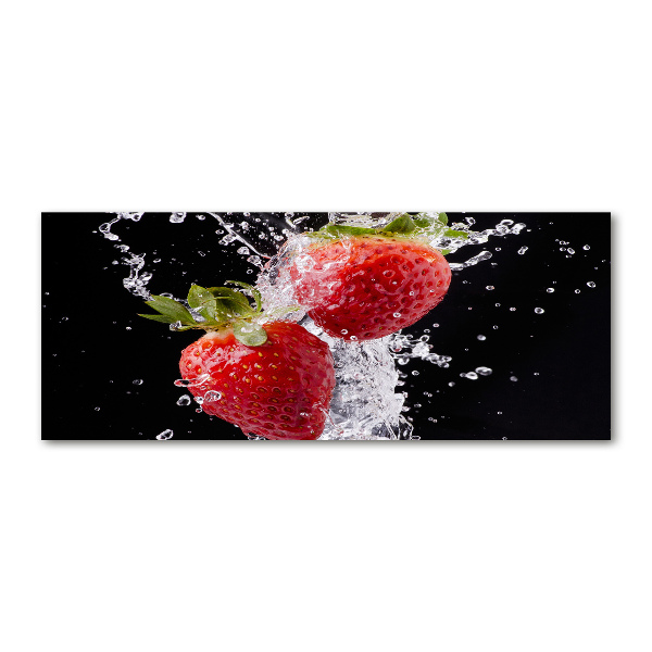 Cuadro acrílico horizontal Fresas y agua