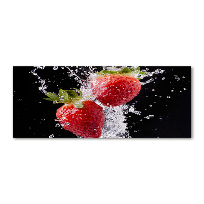 Cuadro acrílico horizontal Fresas y agua