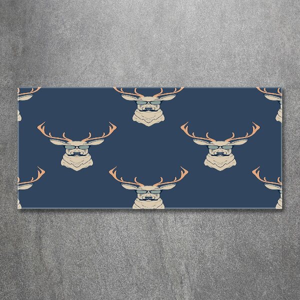 Cuadro acrílico horizontal Ciervo hipster