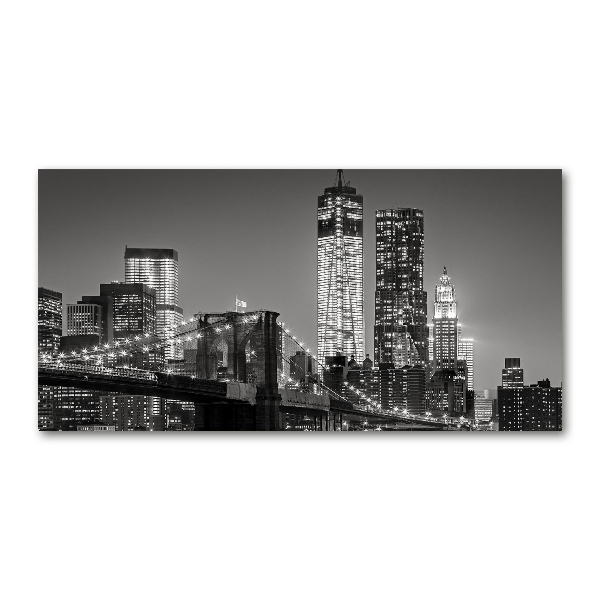 Pintura en acrílico horizontal Manhattan de noche