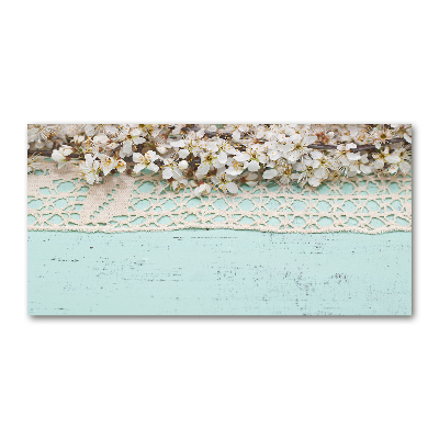 Cuadro acrílico horizontal flores de cerezo