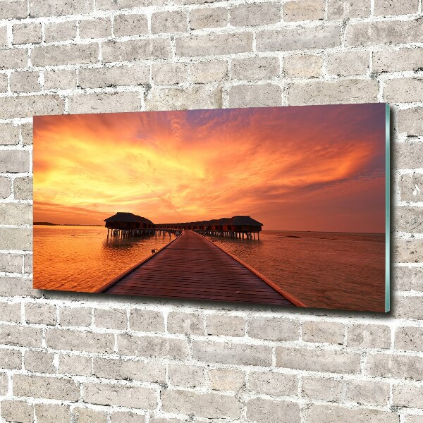 Foto obraz akryl Bungalowy Malediwy