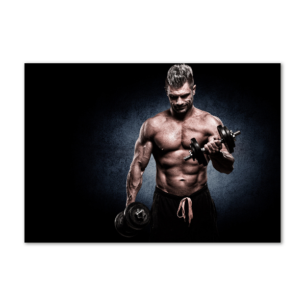 Foto en metacrilato horizontal desarrollo muscular