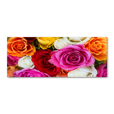 Cuadro metacrilato horizontal Rosas de colores