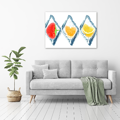 Pintura en acrílico horizontal Cubos de fruta