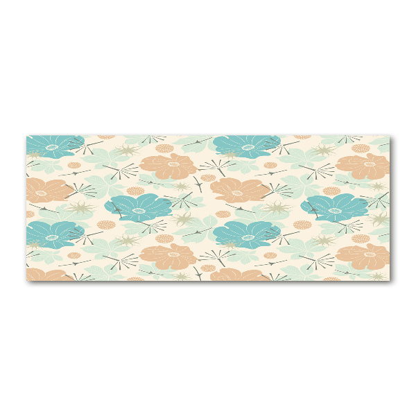 Pintura en acrílico horizontal Patrón floral