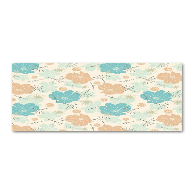 Pintura en acrílico horizontal Patrón floral