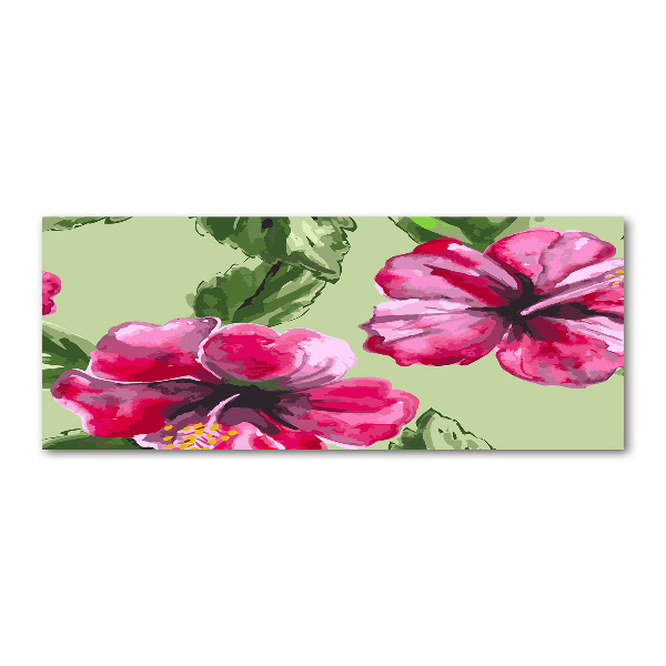 Cuadro metacrilato horizontal flores hawaianas