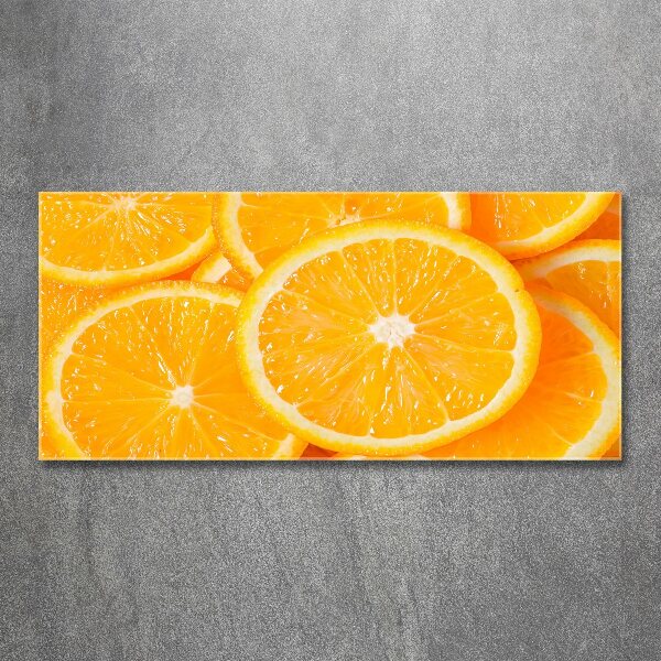 Pintura en acrílico horizontal rodajas de naranja