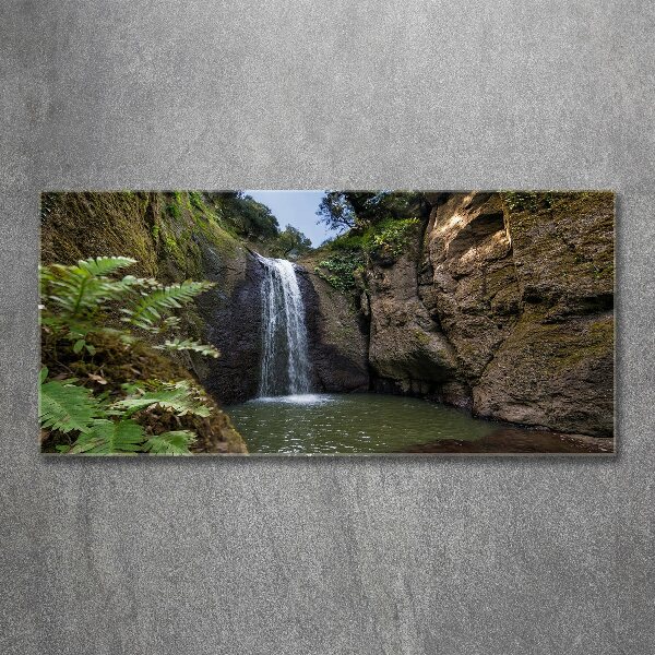 Cuadro acrílico horizontal Cascada en Cerdeña