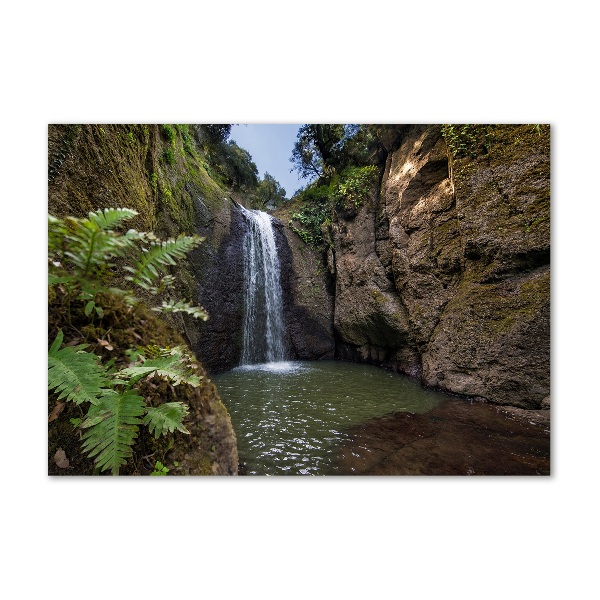 Cuadro acrílico horizontal Cascada en Cerdeña