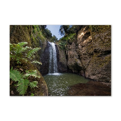 Cuadro acrílico horizontal Cascada en Cerdeña