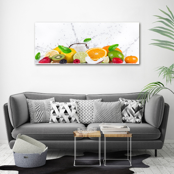 Pintura en acrílico horizontal Fruta y agua