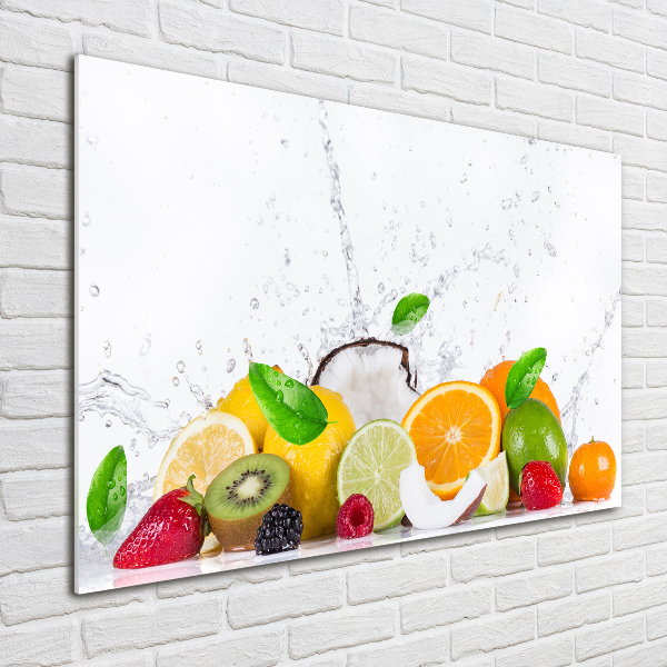 Pintura en acrílico horizontal Fruta y agua