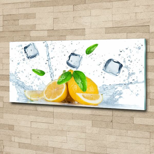 Cuadro metacrilato horizontal Limones con hielo