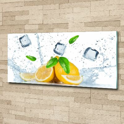 Cuadro metacrilato horizontal Limones con hielo