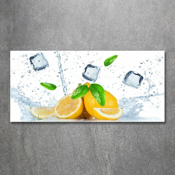 Cuadro metacrilato horizontal Limones con hielo