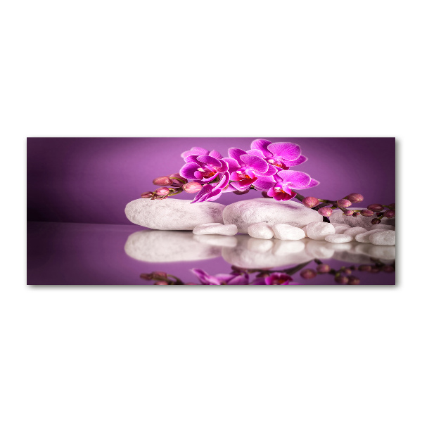 Cuadro acrílico horizontal Orquídea rosa