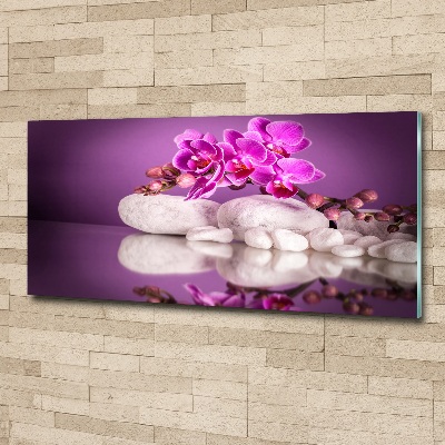 Cuadro acrílico horizontal Orquídea rosa