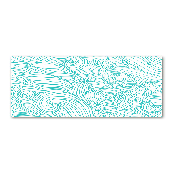 Cuadro metacrilato horizontal Ondas azules