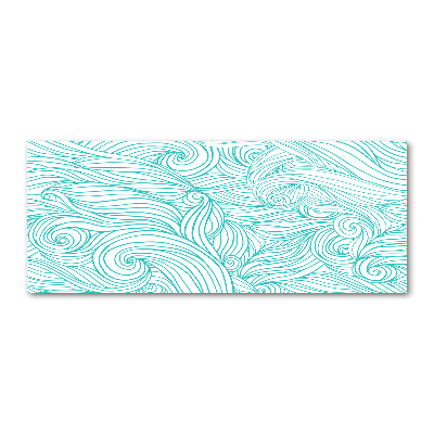 Cuadro metacrilato horizontal Ondas azules