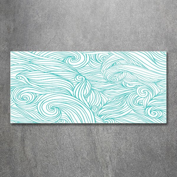 Cuadro metacrilato horizontal Ondas azules